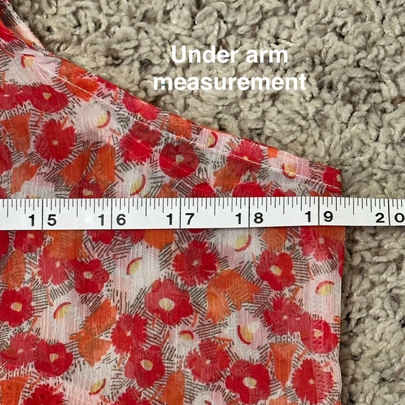 Sheer Empire Waist Floral Tank NWT - Picture 5 of 5